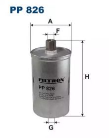 Топливный фильтр на Фольксваген Пассат Б3, Б4 Filtron PP826.