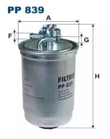 Топливный фильтр на Шкода Фелиция  Filtron PP839.
