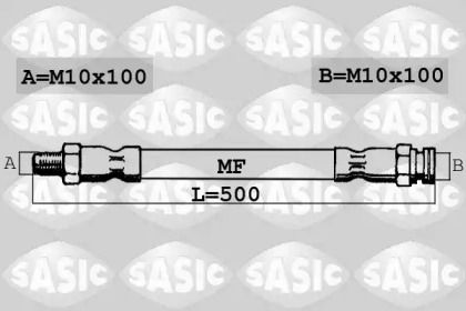 Шланг тормозной передний на Citroen Jumper  Sasic 6600017.