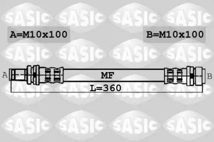 Шланг гальмівний задній Sasic 6600048.