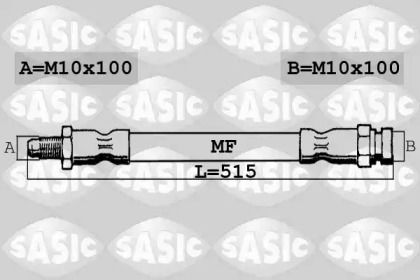 Шланг тормозной передний Sasic 6600055.
