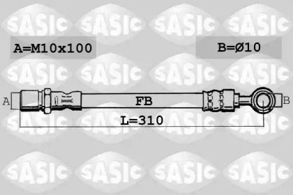Шланг тормозной задний правый Sasic 6606109.