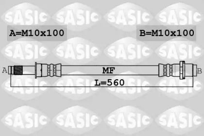Шланг гальмівний передній Sasic 6606241.