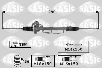 Рульова рейка з ГПК (гідропідсилювачем) на Сеат Ібіца  Sasic 7006150.