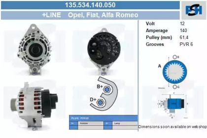 Генератор на Alfa Romeo 159  CV PSH 135.534.140.050.