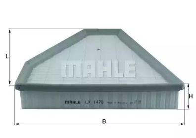 Воздушный фильтр на BMW 1  Mahle LX 1478.