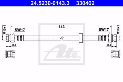 Тормозной шланг ATE 24.5230-0143.3.