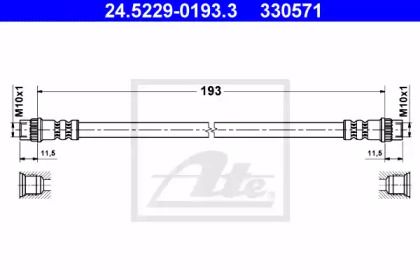 Тормозной шланг на Nissan Kubistar  ATE 24.5229-0193.3.