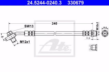 Тормозной шланг ATE 24.5244-0240.3.
