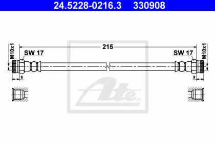 Тормозной шланг на Peugeot 505  ATE 24.5228-0216.3.
