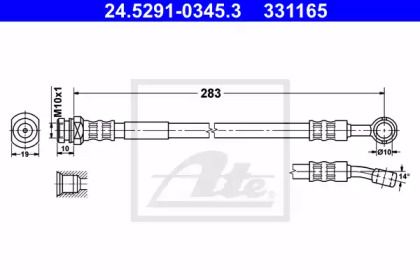 Тормозной шланг на Suzuki Jimny  ATE 24.5291-0345.3.