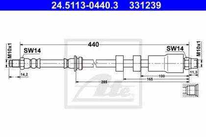 Тормозной шланг на БМВ 328 ATE 24.5113-0440.3.