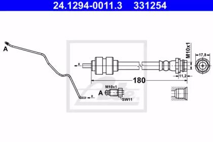 Тормозной шланг ATE 24.1294-0011.3.