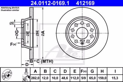 Тормозной диск ATE 24.0112-0169.1.