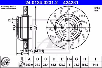 Тормозной диск ATE 24.0124-0231.2.