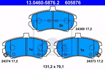 Тормозные колодки на Hyundai Elantra 3 ATE 13.0460-5876.2.