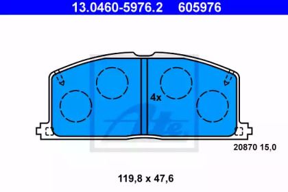 Тормозные колодки на Toyota Tercel  ATE 13.0460-5976.2.