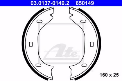 Тормозные колодки ручника на BMW 525 ATE 03.0137-0149.2.