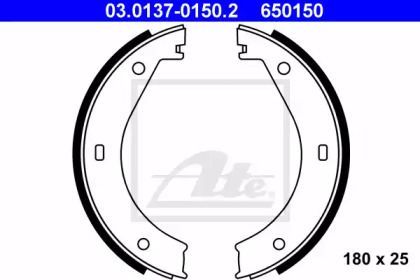 Гальмівні колодки ручника на BMW E38 ATE 03.0137-0150.2.