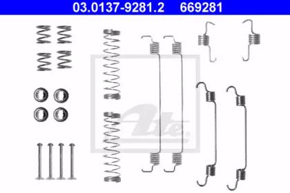 Ремкомплект задних барабанных тормозов на Citroen C2  ATE 03.0137-9281.2.