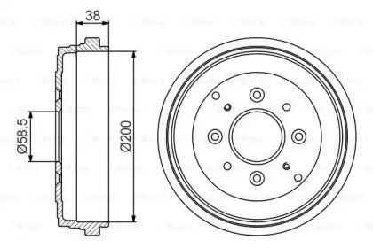 Гальмівний барабан Bosch 0 986 477 174.