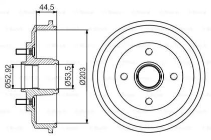 Тормозной барабан Bosch 0 986 477 266.