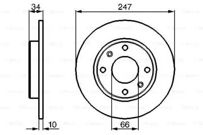 Гальмівний диск на Пежо 309  Bosch 0 986 479 C54.