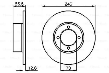 Тормозной диск на Опель Манта  Bosch 0 986 478 082.