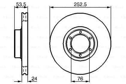 Вентилируемый тормозной диск на Renault Trafic  Bosch 0 986 478 113.