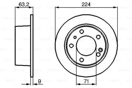 Тормозной диск на Ситроен ХМ  Bosch 0 986 478 141.