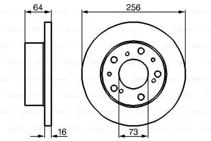 Тормозной диск на Citroen C25  Bosch 0 986 478 200.