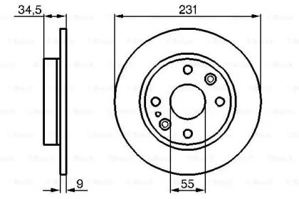 Тормозной диск на Mazda MX-5  Bosch 0 986 478 242.