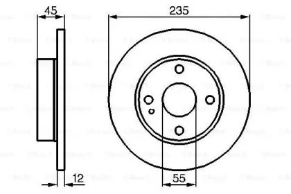 Гальмівний диск на Мазда 121  Bosch 0 986 478 252.