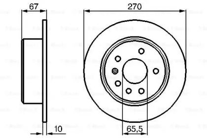 Тормозной диск на Опель Омега  Bosch 0 986 478 267.