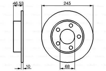 Гальмівний диск на Ауді 200  Bosch 0 986 478 315.