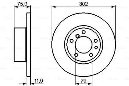 Гальмівний диск на БМВ 5  Bosch 0 986 478 319.