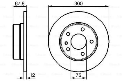 Гальмівний диск на BMW 7  Bosch 0 986 478 322.