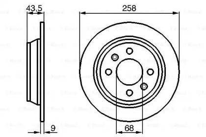 Гальмівний диск на SAAB 9000  Bosch 0 986 478 374.