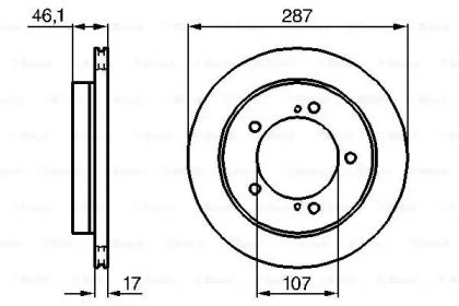 Вентилируемый тормозной диск на Сузуки Витара  Bosch 0 986 478 422.