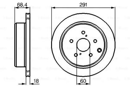 Вентилируемый тормозной диск на Тайота Супра  Bosch 0 986 478 443.