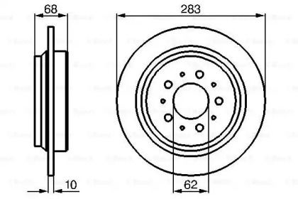 Тормозной диск на Volvo 850  Bosch 0 986 478 445.