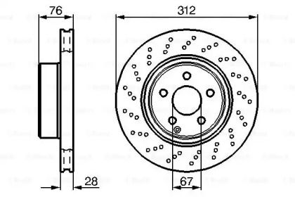Вентильований гальмівний диск Bosch 0 986 478 471.