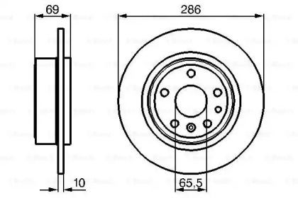 Тормозной диск на SAAB 9-5  Bosch 0 986 478 478.