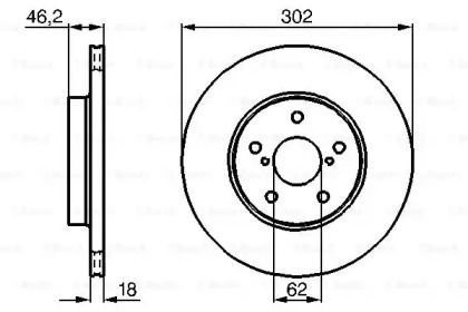 Вентилируемый тормозной диск Bosch 0 986 478 490.