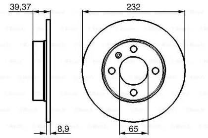 Тормозной диск на Сеат Ароса  Bosch 0 986 479 C67.