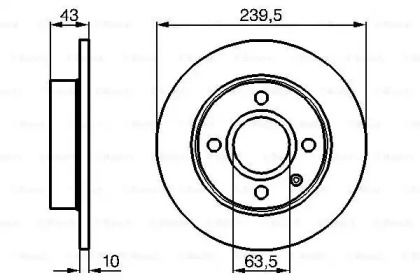 Тормозной диск на Ford Escort  Bosch 0 986 478 501.