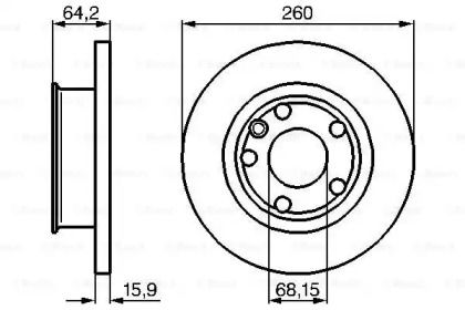 Гальмівний диск на Фольксваген Траспортер  Bosch 0 986 478 547.