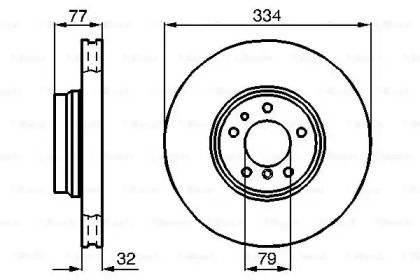 Вентильований гальмівний диск Bosch 0 986 478 623.
