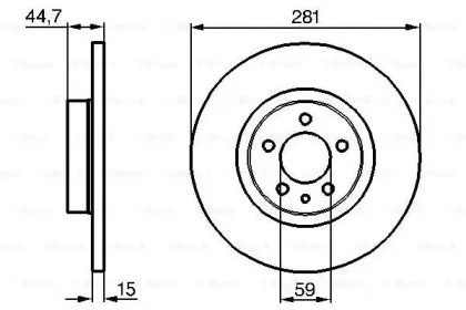 Гальмівний диск на Альфа Ромео 156  Bosch 0 986 478 668.