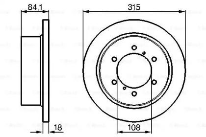Тормозной диск на Митсубиси Л400  Bosch 0 986 478 713.